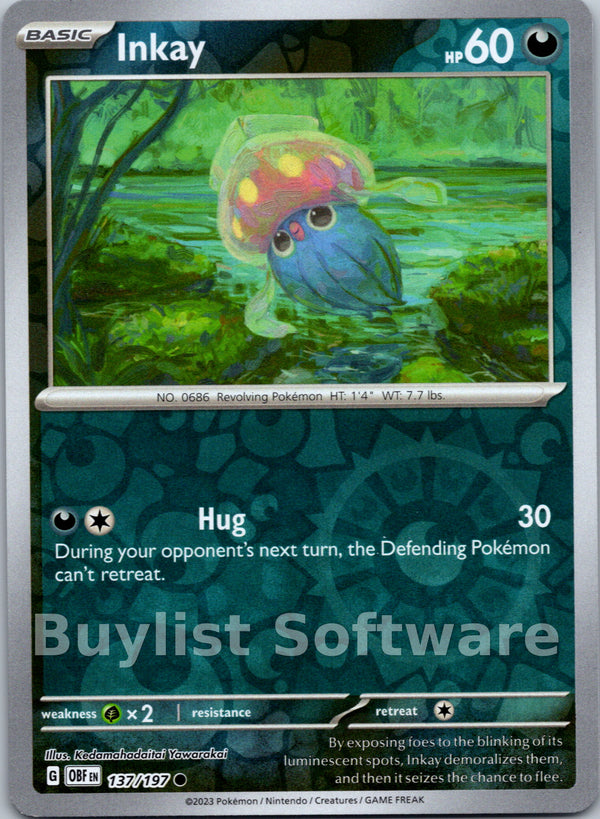 Inkay [137/197] [Obsidian Flames] Reverse Holofoil