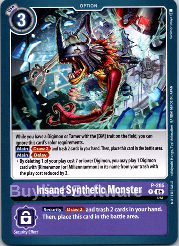 Insane Synthetic Monster (Store Tournament 2025 Vol.4 Participation Pack) [P-205] [Digimon Promotion Cards]