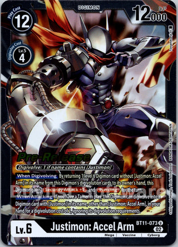 Justimon: Accel Arm [BT11-073] [Dimensional Phase Pre-Release Cards] Foil