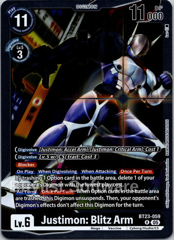 Justimon: Blitz Arm [BT23-059] [Hackers' Slumber] Foil
