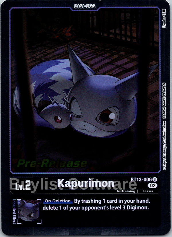 Kapurimon [BT13-006] [Versus Royal Knights Pre-Release Cards] Foil
