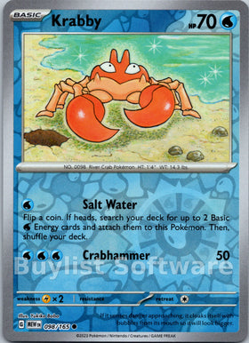 Krabby [098/165] [Scarlet & Violet 151] Reverse Holofoil
