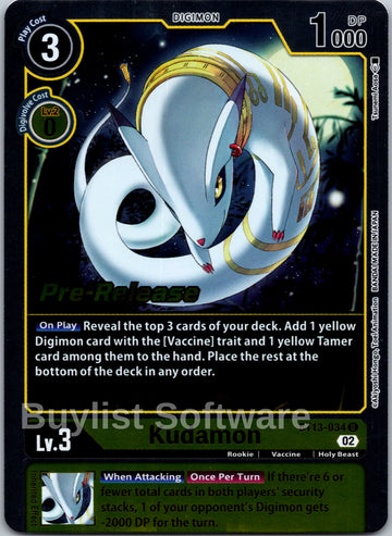 Kudamon [BT13-034] [Versus Royal Knights Pre-Release Cards] Foil