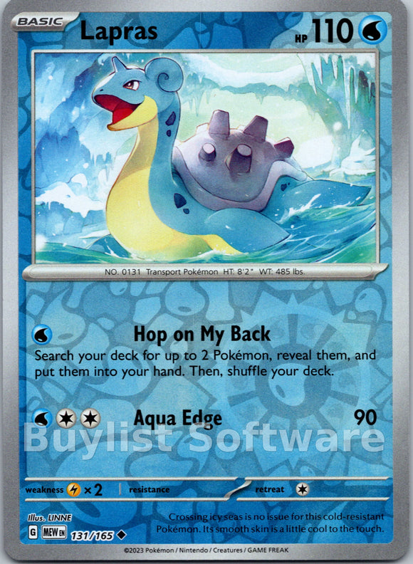 Lapras [131/165] [Scarlet & Violet 151] Reverse Holofoil