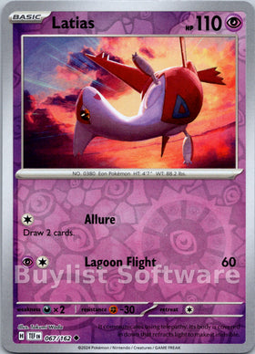 Latias [067/162] [Temporal Forces] Reverse Holofoil