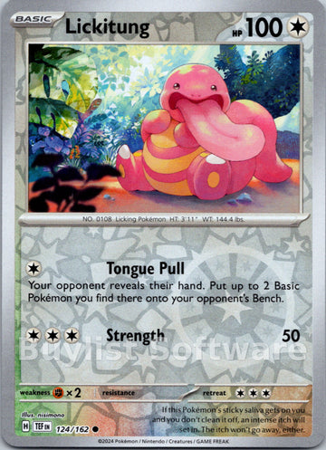 Lickitung [124/162] [Temporal Forces] Reverse Holofoil