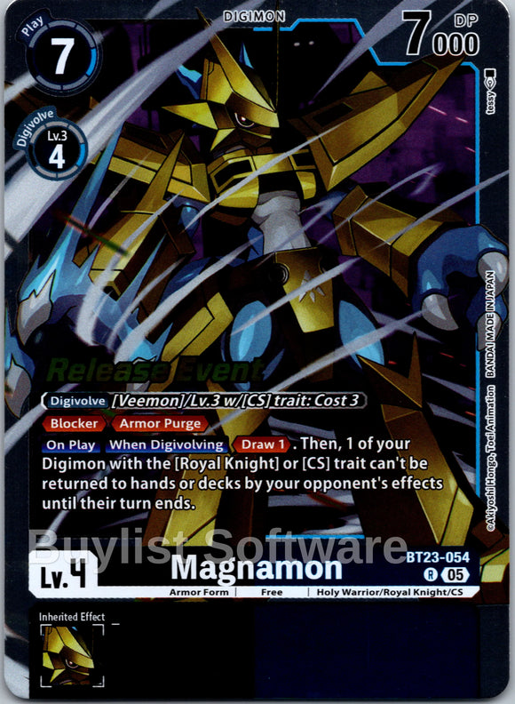 Magnamon [BT23-054 R] [Hackers' Slumber Release Event Cards] Foil