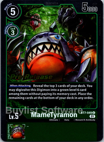 MameTyramon [BT7-049] [Next Adventure Pre-Release Cards] Foil