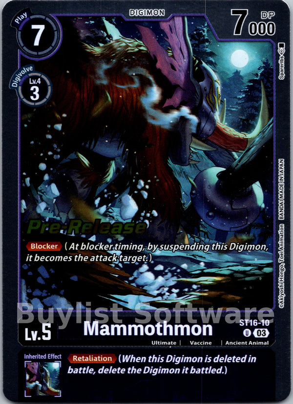 Mammothmon [ST16-10] [Starter Deck 16: Wolf of Friendship Pre-Release Cards] Foil