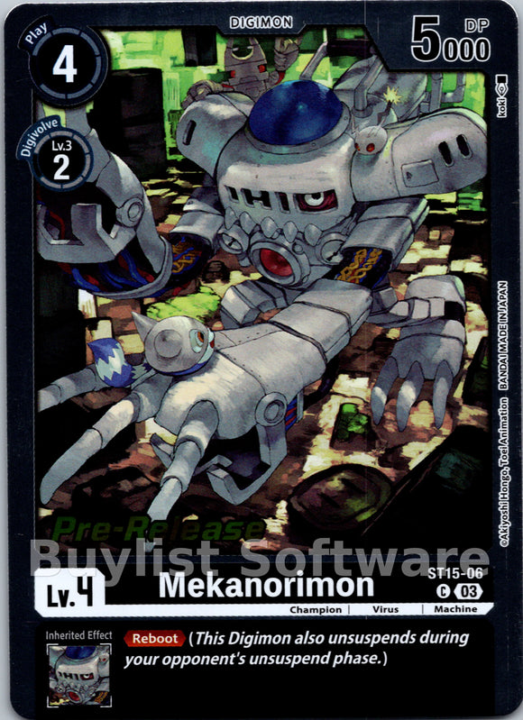 Mekanorimon [ST15-06] [Starter Deck 15: Dragon of Courage Pre-Release Cards] Foil