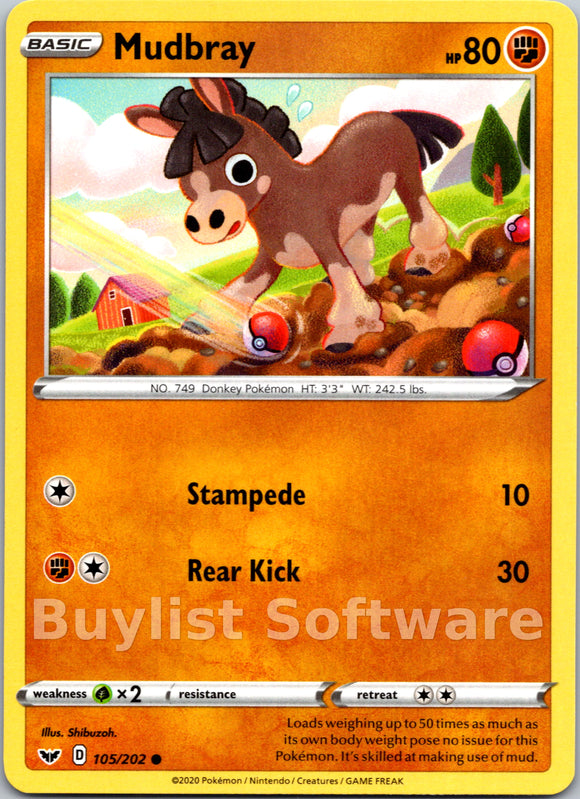 Mudbray [105/202] [Sword & Shield Base Set]