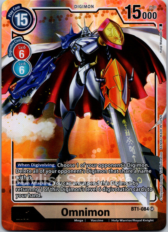 Omnimon (Alternate Art) [BT1-084] [Release Special Booster 1.0] Foil