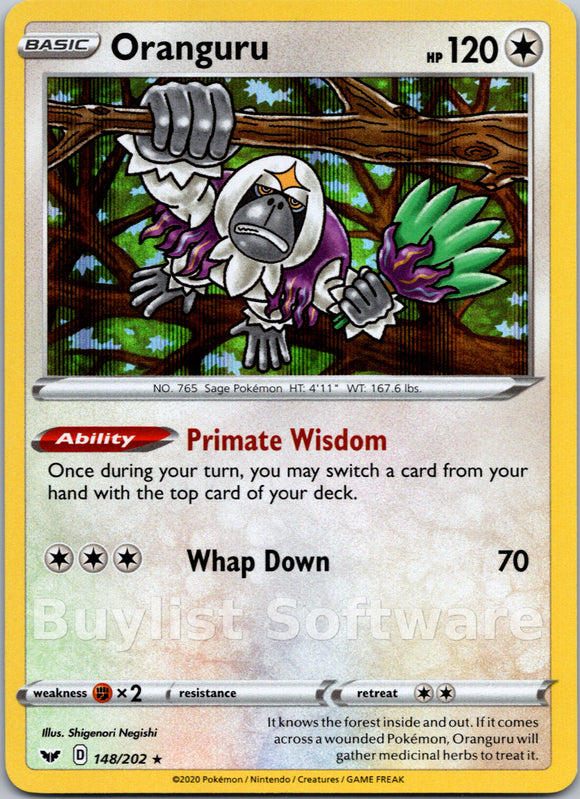 Oranguru [148/202] [Sword & Shield Base Set] Holofoil