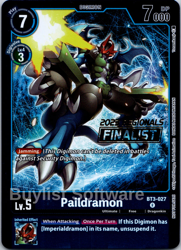 Paildramon (2023 Regionals Finalist) [BT3-027] [Release Special Booster 1.5] Foil