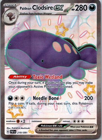 Paldean Clodsire ex [219/091] [Paldean Fates] Holofoil