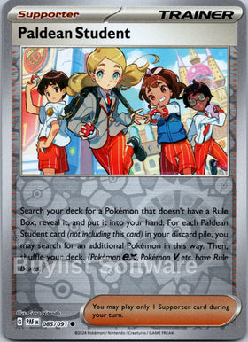 Paldean Student [085/091] [Paldean Fates] Reverse Holofoil
