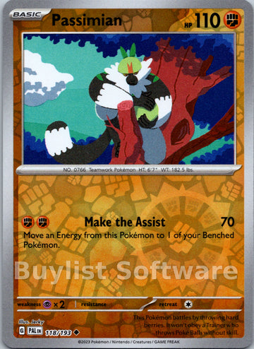 Passimian [118/193] [Paldea Evolved] Reverse Holofoil