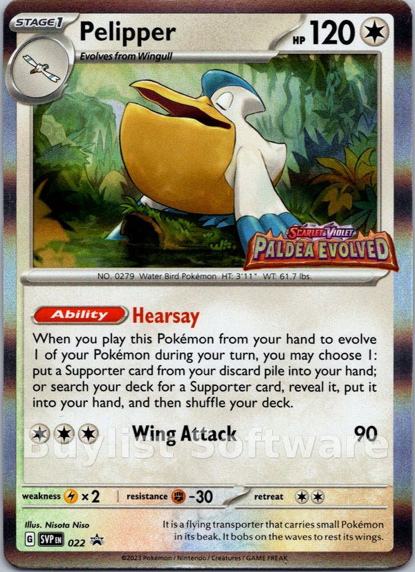 Pelipper (Scarlet & Violet Promo Cards Stamped) [022] [Scarlet & Violet Promo Cards] Holofoil