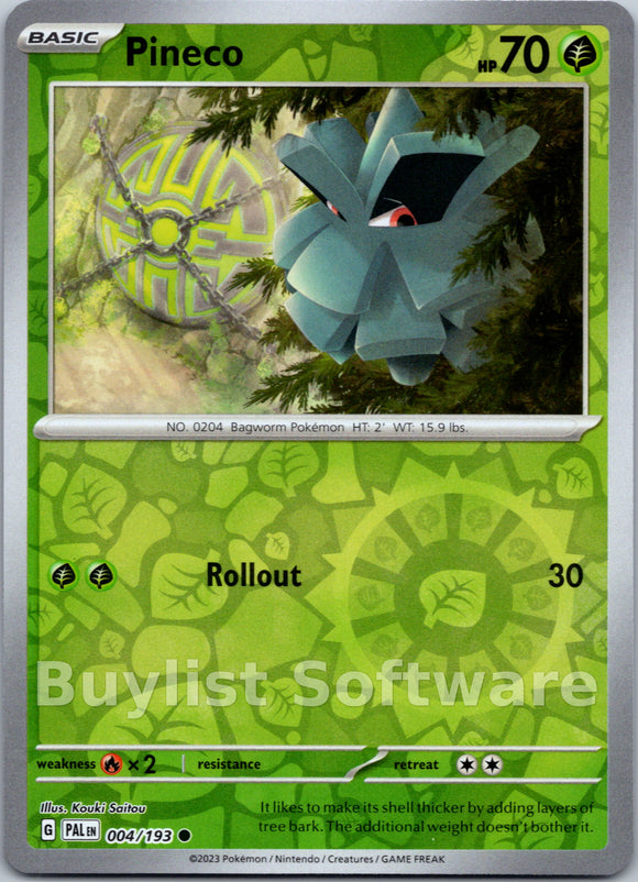 Pineco [004/193] [Paldea Evolved] Reverse Holofoil