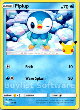 Piplup [020/025] [McDonald's Promos 2021]