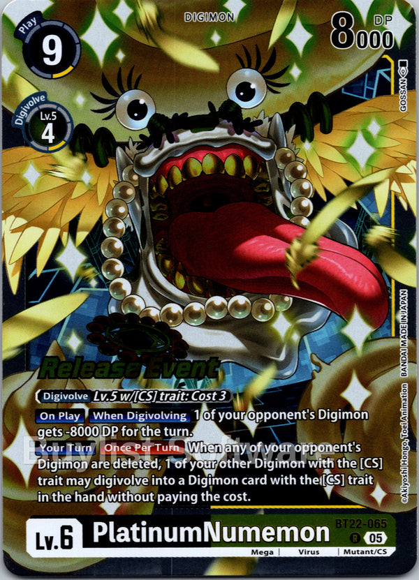 PlatinumNumemon [BT22-065] [Cyber Eden Release Event Cards] Foil