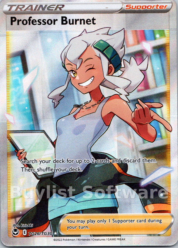 Professor Burnet [TG26/TG30] [Silver Tempest Trainer Gallery] Holofoil