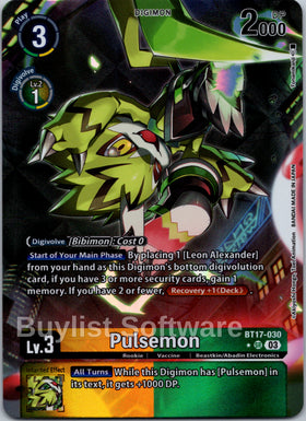 Pulsemon (Alternate Art) [BT17-030] [Secret Crisis] Foil
