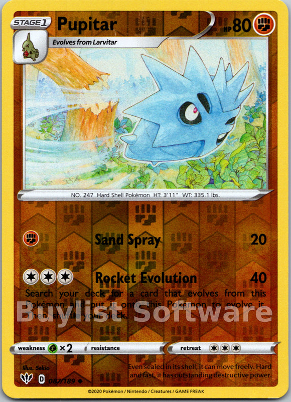 Pupitar [087/189] [Darkness Ablaze] Reverse Holofoil