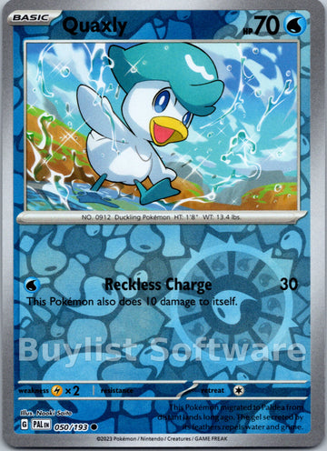 Quaxly [050/193] [Paldea Evolved] Reverse Holofoil