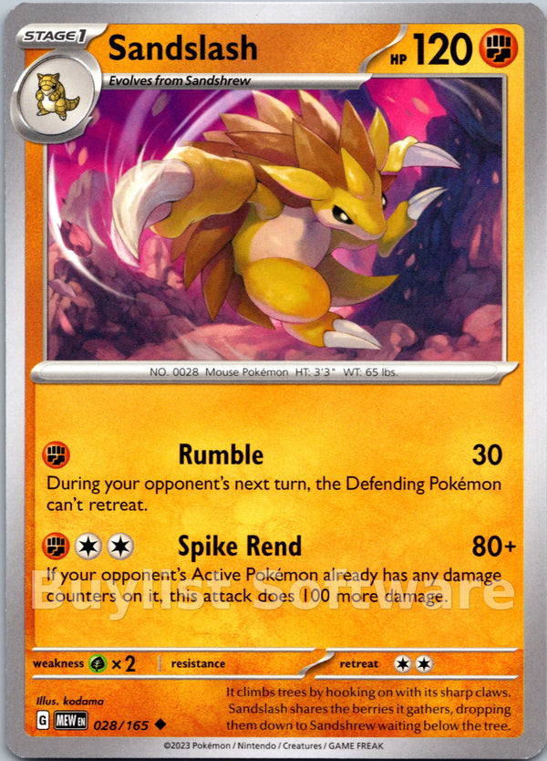 Sandslash [028/165] [Scarlet & Violet 151]