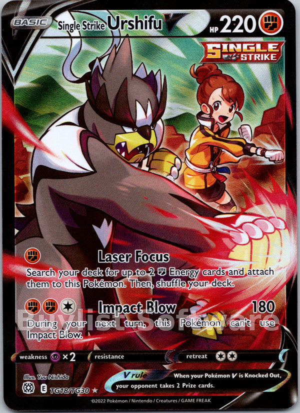 Single Strike Urshifu V [TG18/TG30] [Brilliant Stars Trainer Gallery] Holofoil