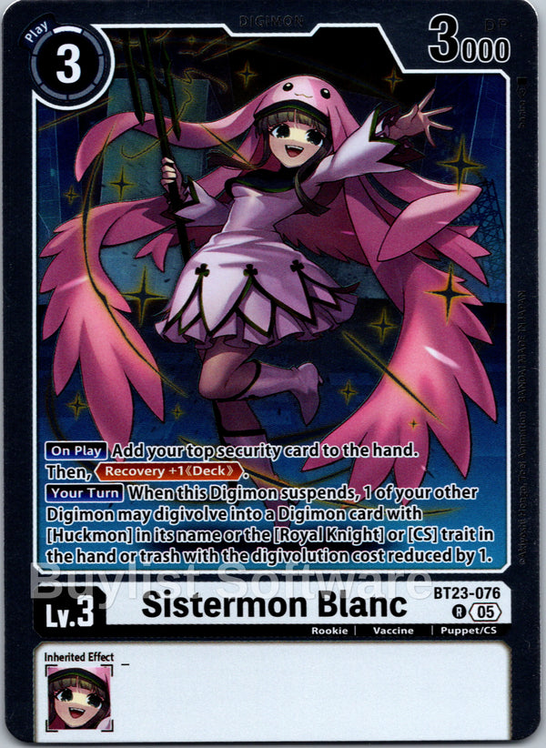 digimon card game sistermon TCG Blanc (Awakened) BT7-082 Rare Near Mint (When an opponents Digimon attacks The Sistermon Sisters Training Gym
