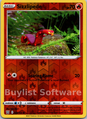 Sizzlipede [029/163] [Battle Styles] Reverse Holofoil