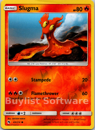 Slugma [43/214] [Lost Thunder] Reverse Holofoil