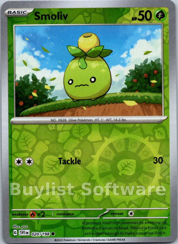 Smoliv [020/198] [Scarlet & Violet Base Set] Reverse Holofoil