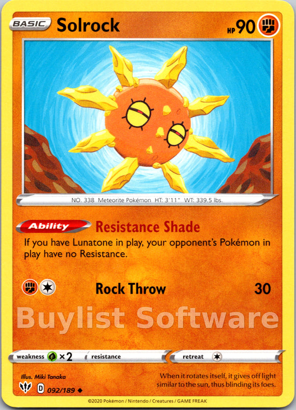 Solrock [092/189] [Darkness Ablaze]