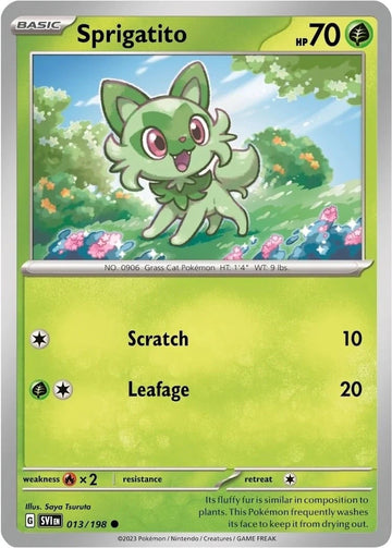 Sprigatito (Mirage Holo) [013/198] [Scarlet & Violet Base Set] Holofoil