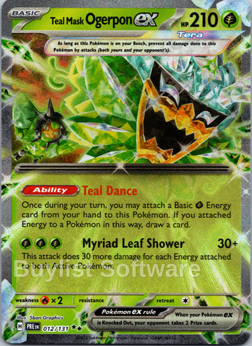Teal Mask Ogerpon ex [012/131] [Prismatic Evolutions] Holofoil