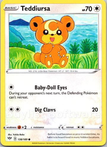 Teddiursa [138/189] [Darkness Ablaze]