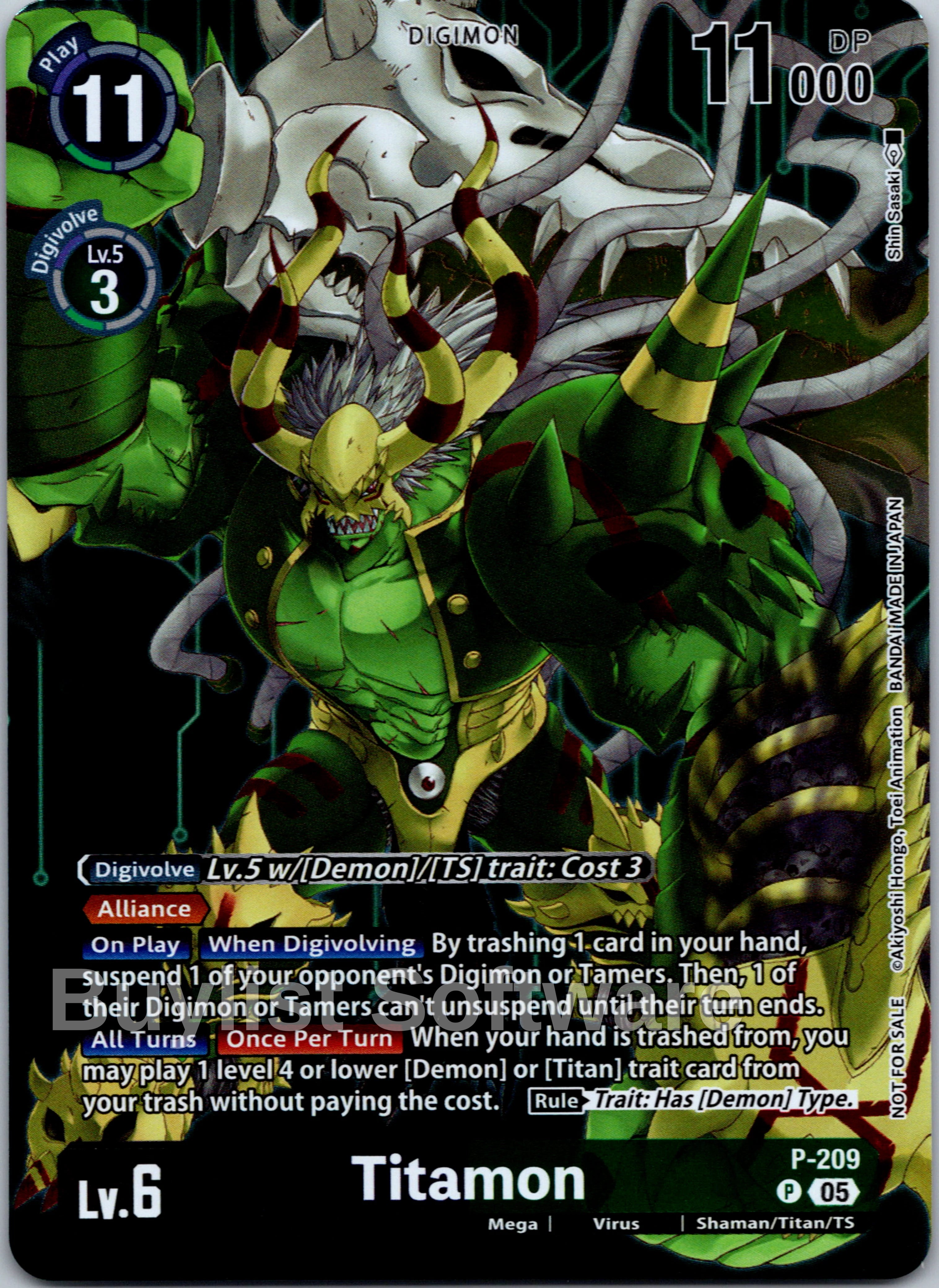 Titamon (Hacker's Slumber Box Promotion Pack) [P-209 P] [Digimon