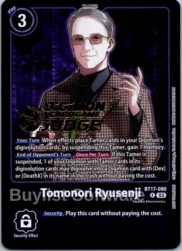 Tomonori Ryusenji (Judge Pack 6) [BT17-090] [Secret Crisis] Foil