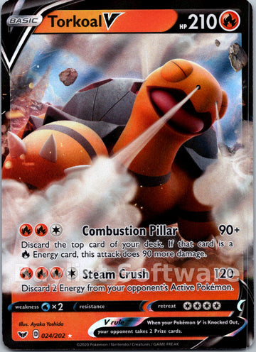 Torkoal V [024/202] [Sword & Shield Base Set] Holofoil