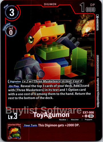 ToyAgumon (Foil) [EX7-008] [Digimon LIBERATOR] Foil