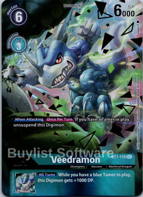 Veedramon (Secret Rare) (Alternate Art) [BT1-115] [Release Special Booster 1.0] Foil