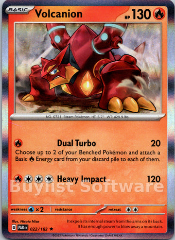 Volcanion [022/182] [Paradox Rift] Holofoil