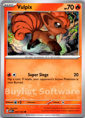 Vulpix [037/165] [Scarlet & Violet 151]