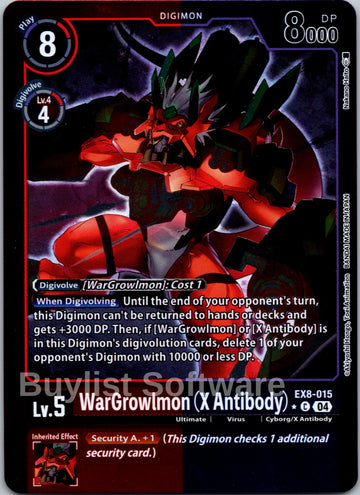 WarGrowlmon (X Antibody) (Limited Foil) [EX8-015] [Chain of Liberation] Foil
