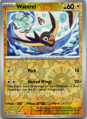 Wattrel [080/193] [Paldea Evolved] Reverse Holofoil