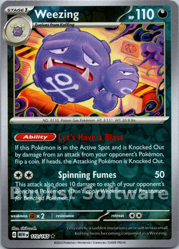 Weezing [110/165] [Scarlet & Violet 151] Reverse Holofoil