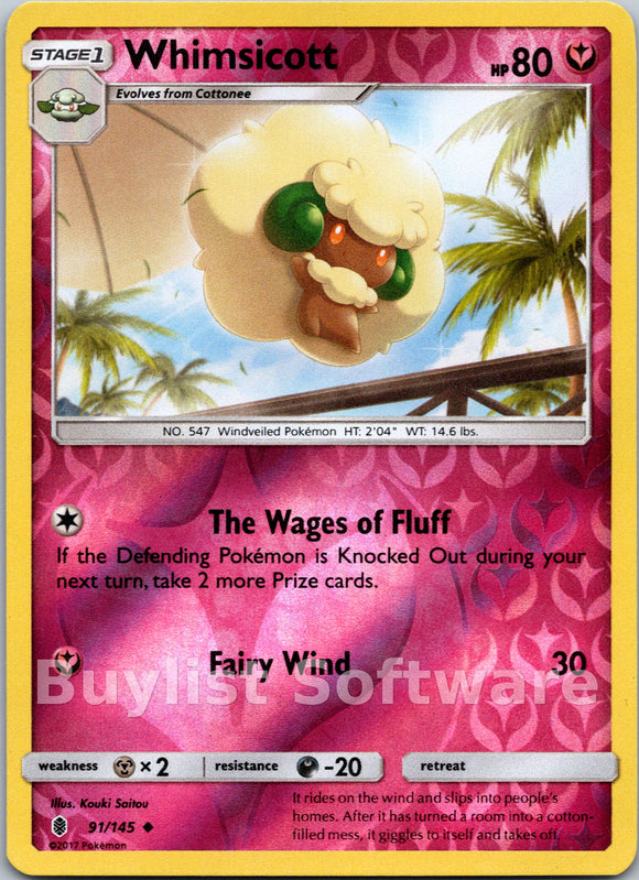 Whimsicott [91/145] [Guardians Rising] Reverse Holofoil